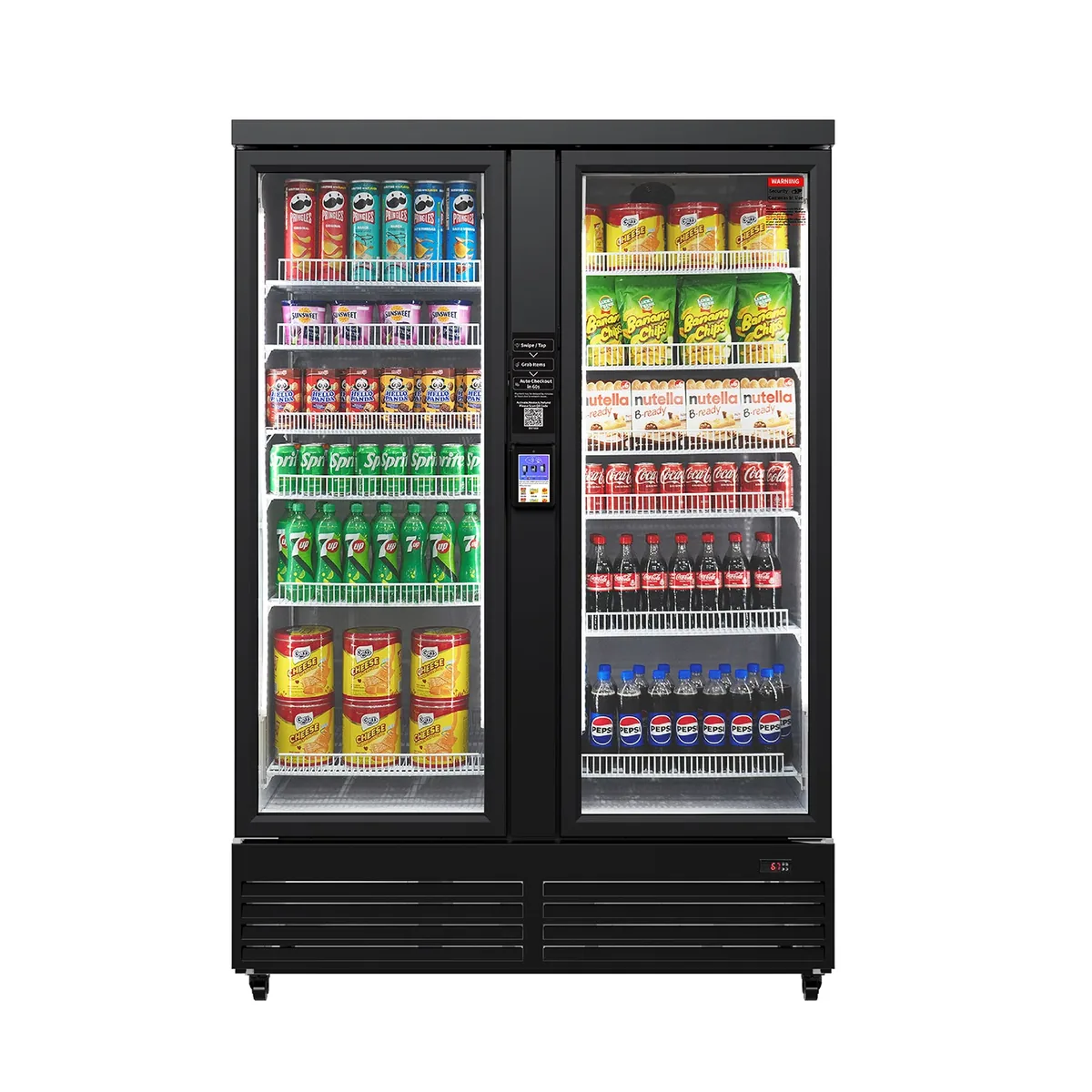 Smart Cooler Ultra 1200 double-door AI vending cooler